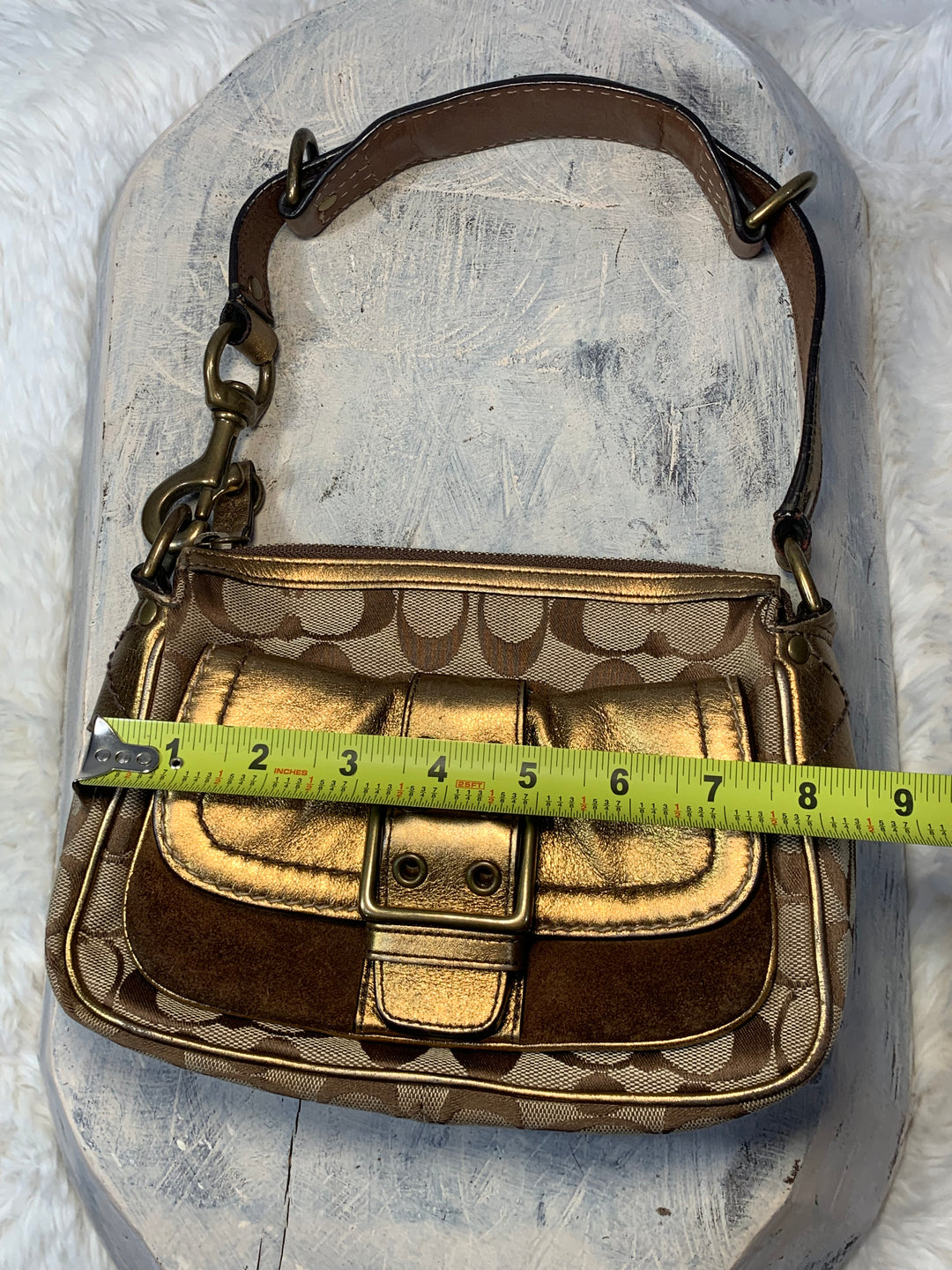 Pre Owned Coach 1495 2004 Special Edition Bronze Signature Logo