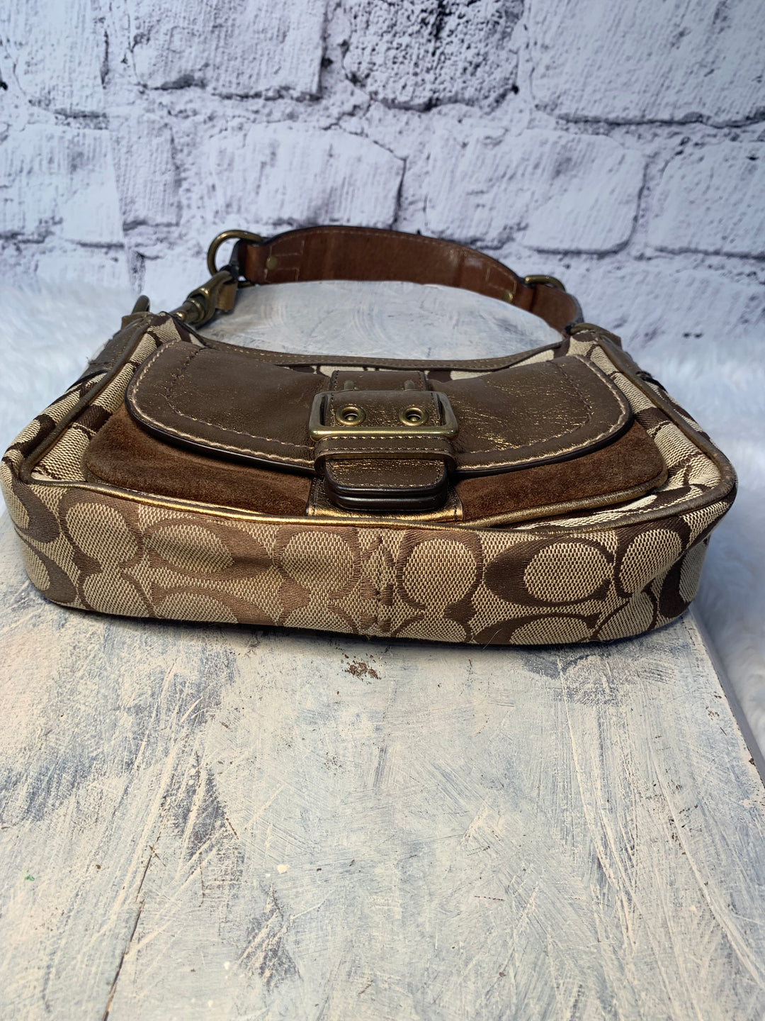 Pre Owned Coach 1495 2004 Special Edition Bronze Signature Logo