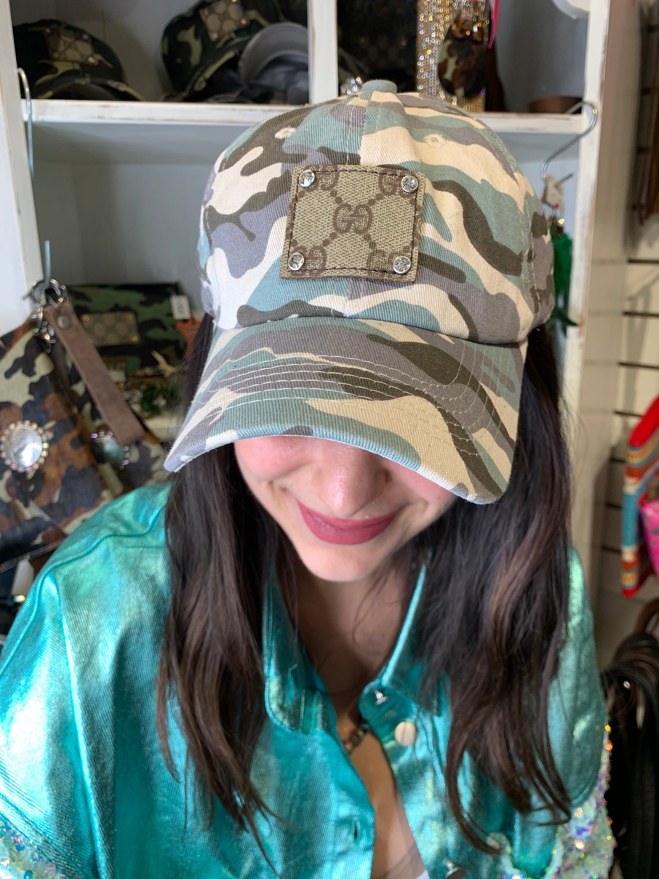 Upcycled Rhinestone Baseball Cap – Emma Lou's Boutique