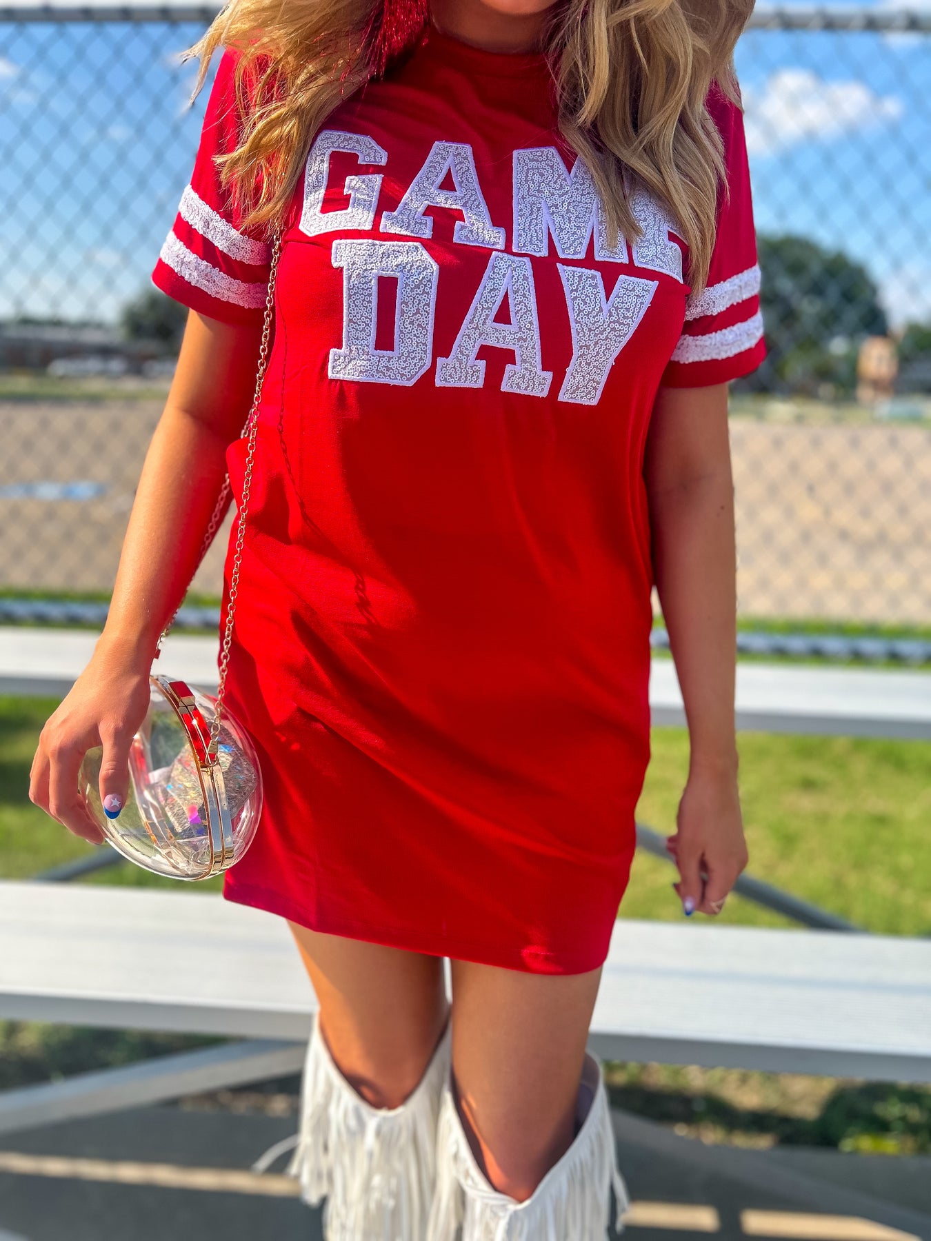 red t shirt dress with pockets MOM BASEBALL RED T-SHIRT DRESS WITH POCKETS X-LARGE