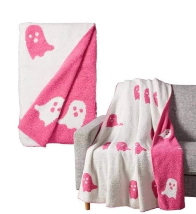 Viral pink ghost factory blanket