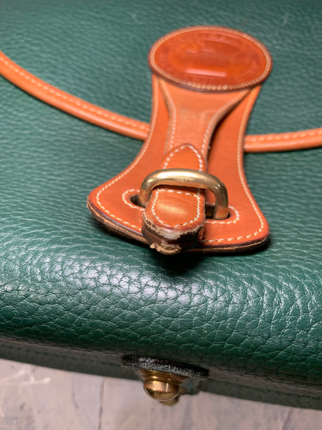 Pre Owned Vintage Dooney & Bourke Leather Equestrian Crossbody